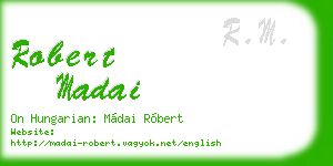 robert madai business card